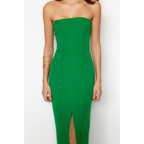 NWT Trendyol Women Regular fit Woven Evening Dress - Picture 4 of 12